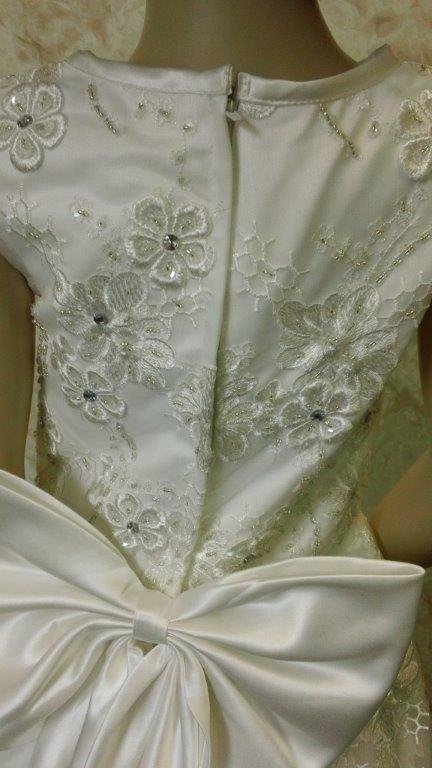 ivory flower girl wedding dress